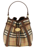Check mini bucket bag