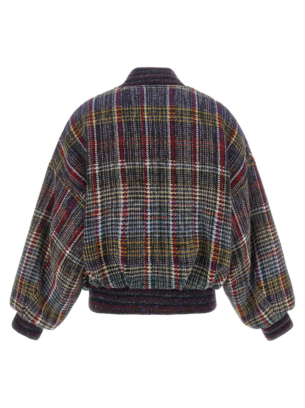 Check pattern bomber jacket 2