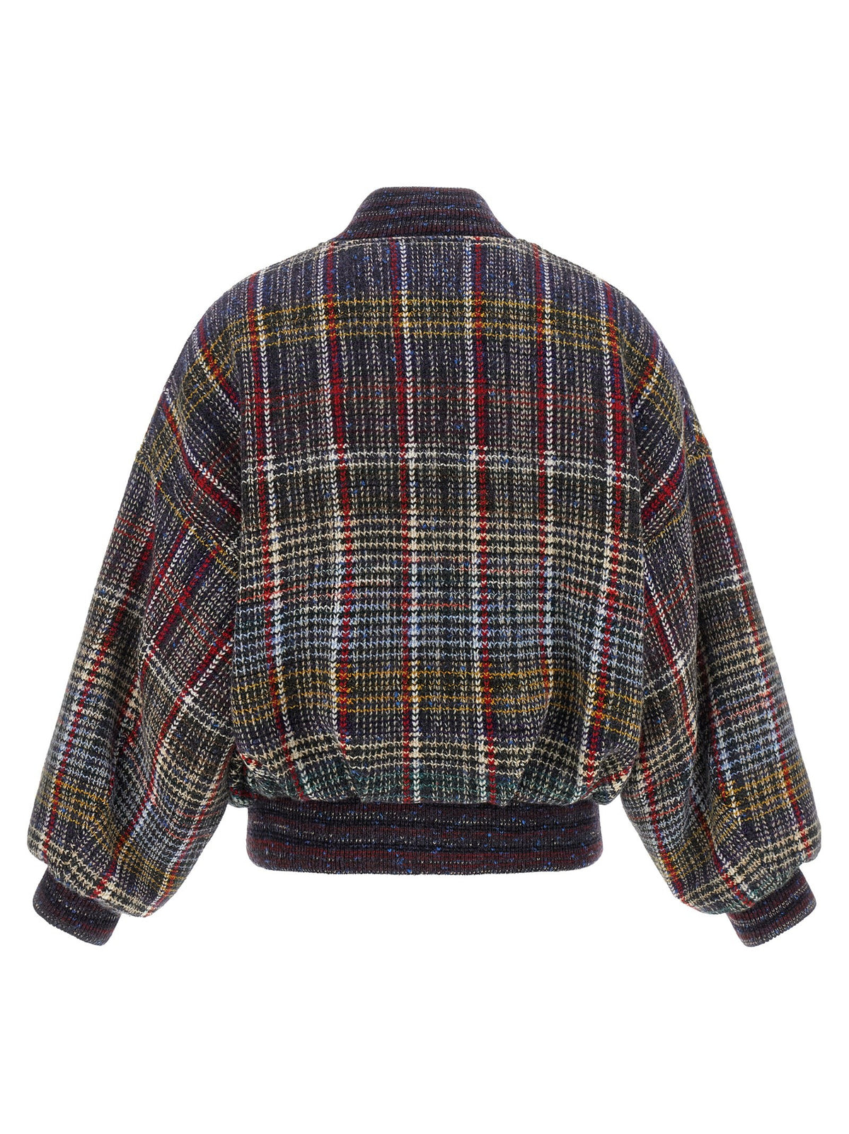 Check pattern bomber jacket 2