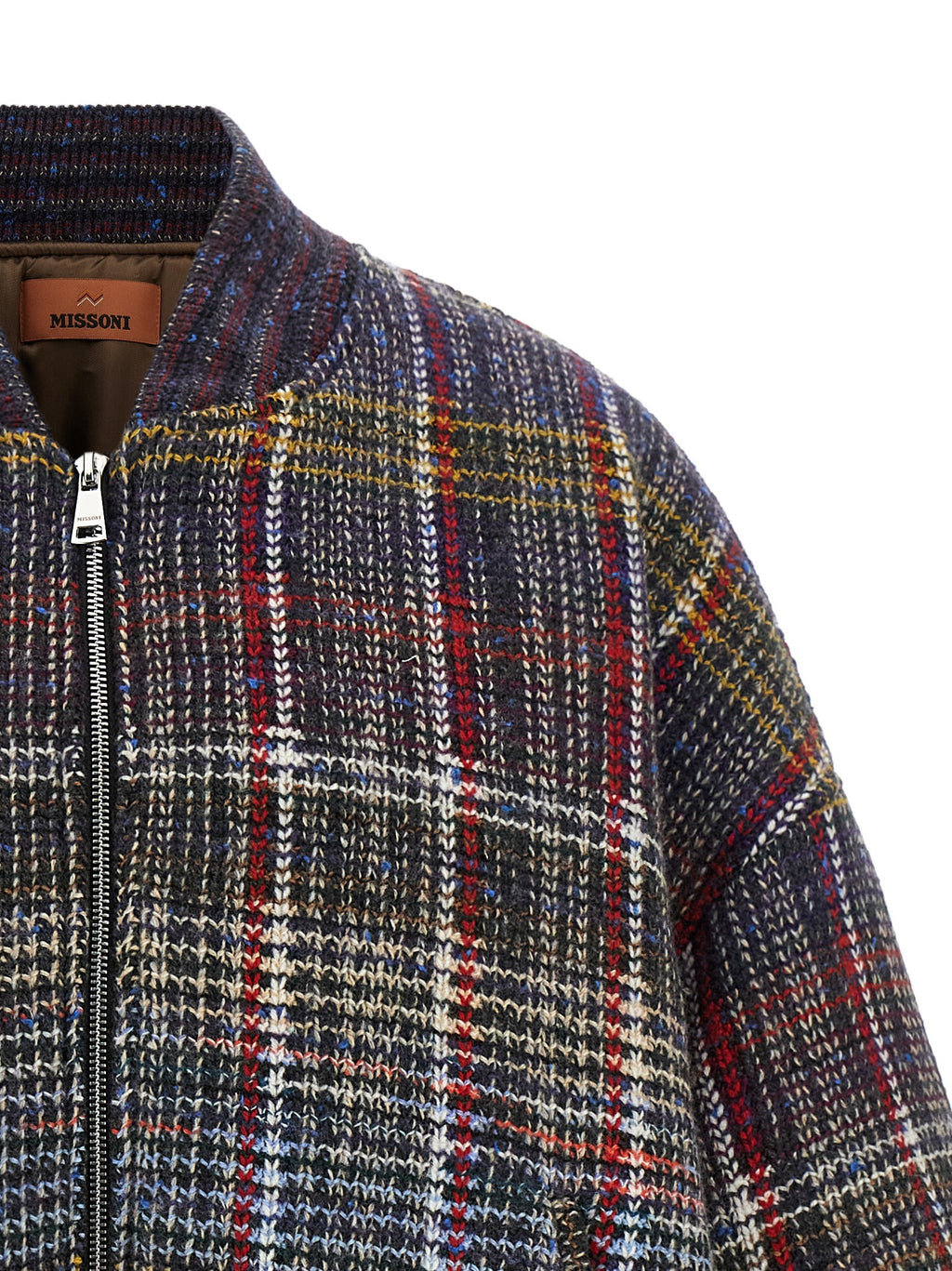 Check pattern bomber jacket 3