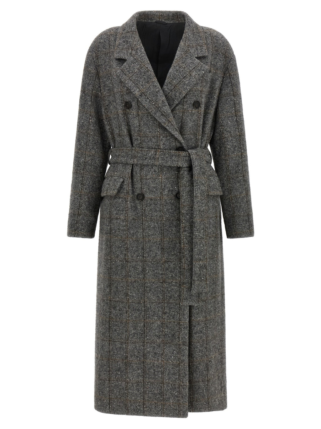 Check tweed coat