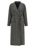 Check tweed coat