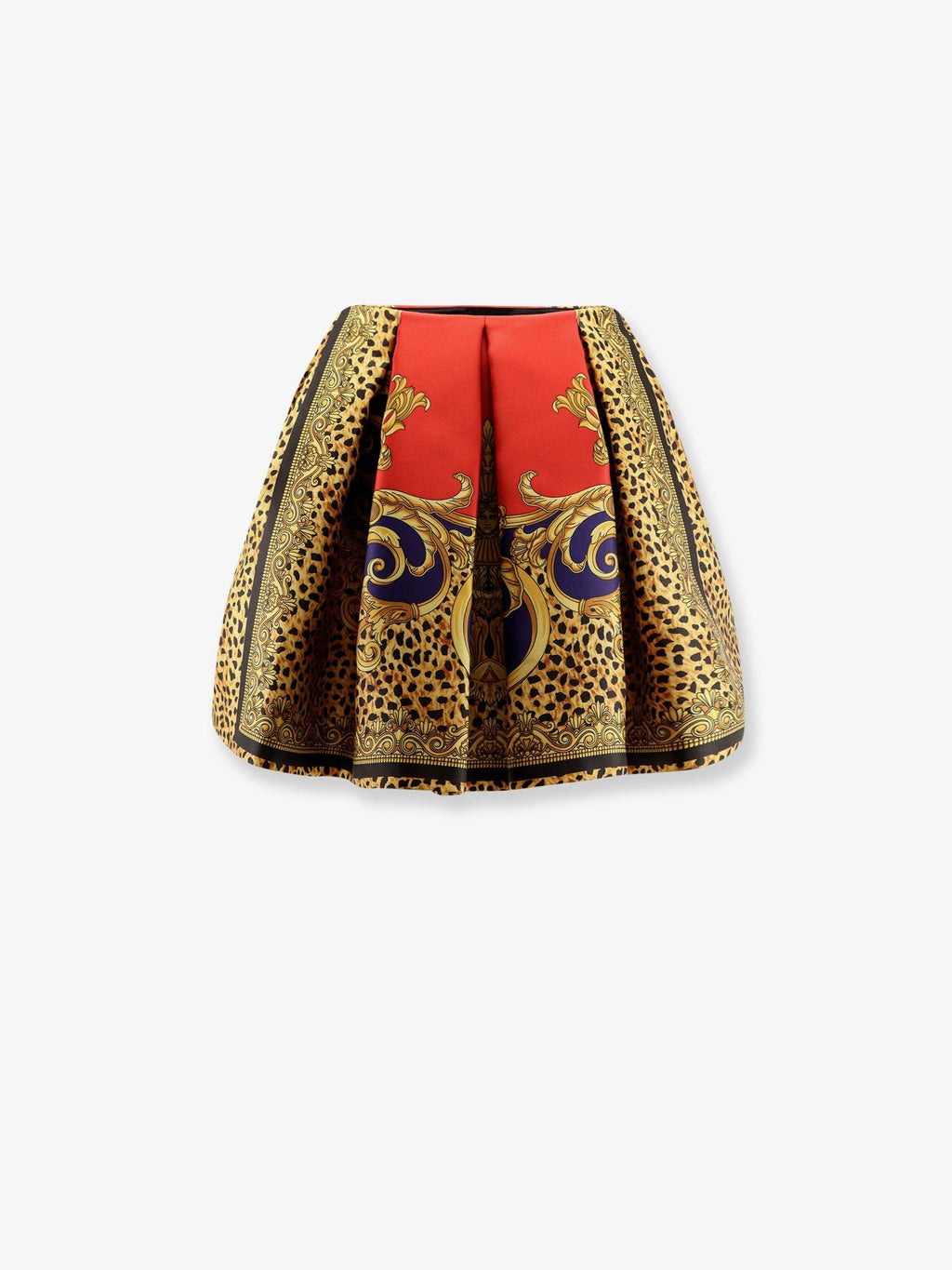 Cheetah Barocco silk duchesse skirt 2
