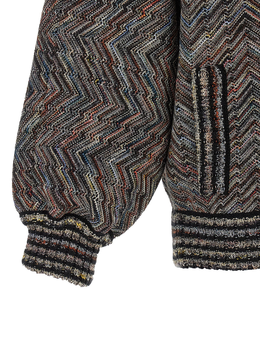Chevron knit bomber jacket 4