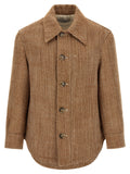 Chevron wool overshirt