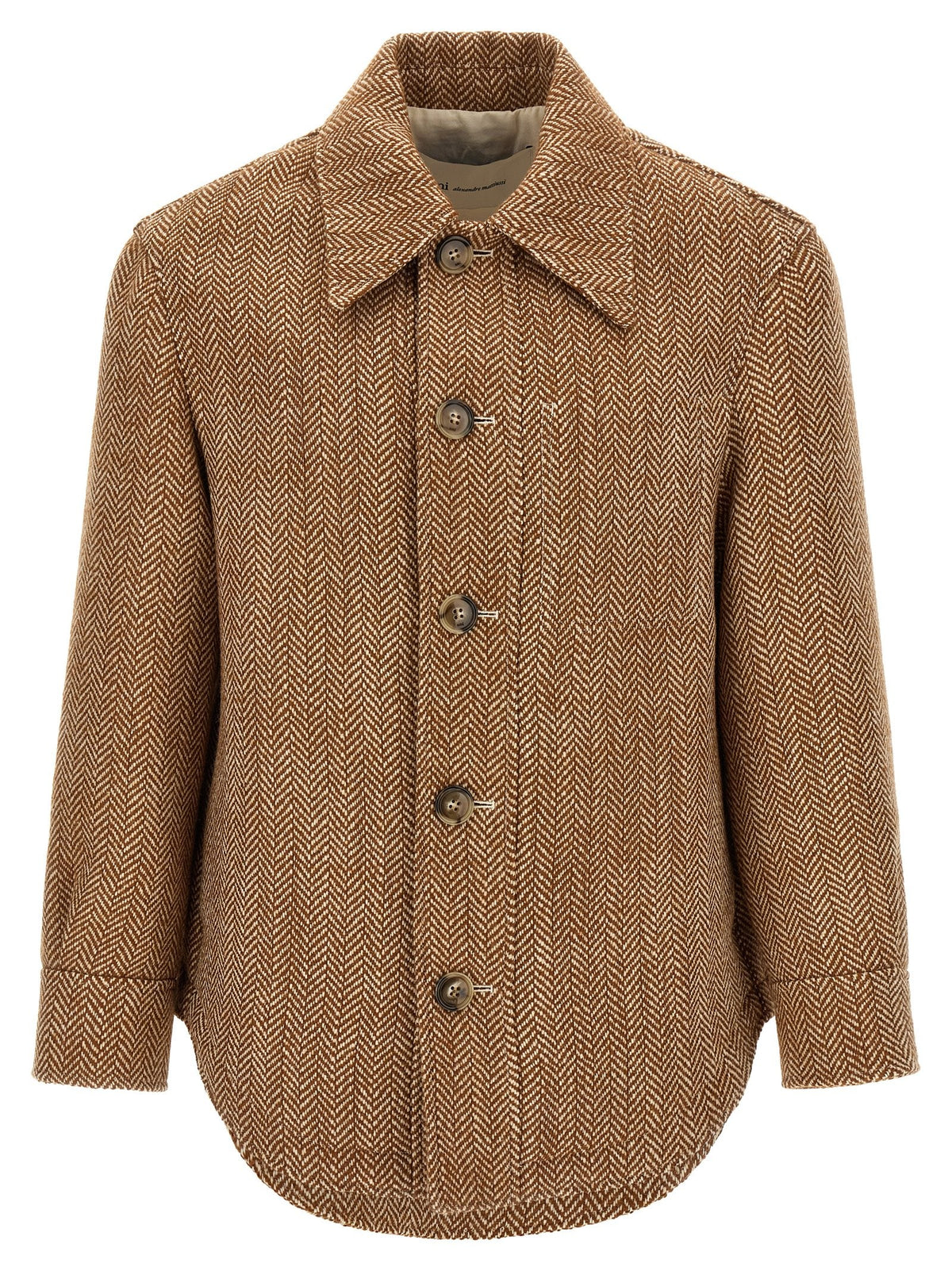 Chevron wool overshirt