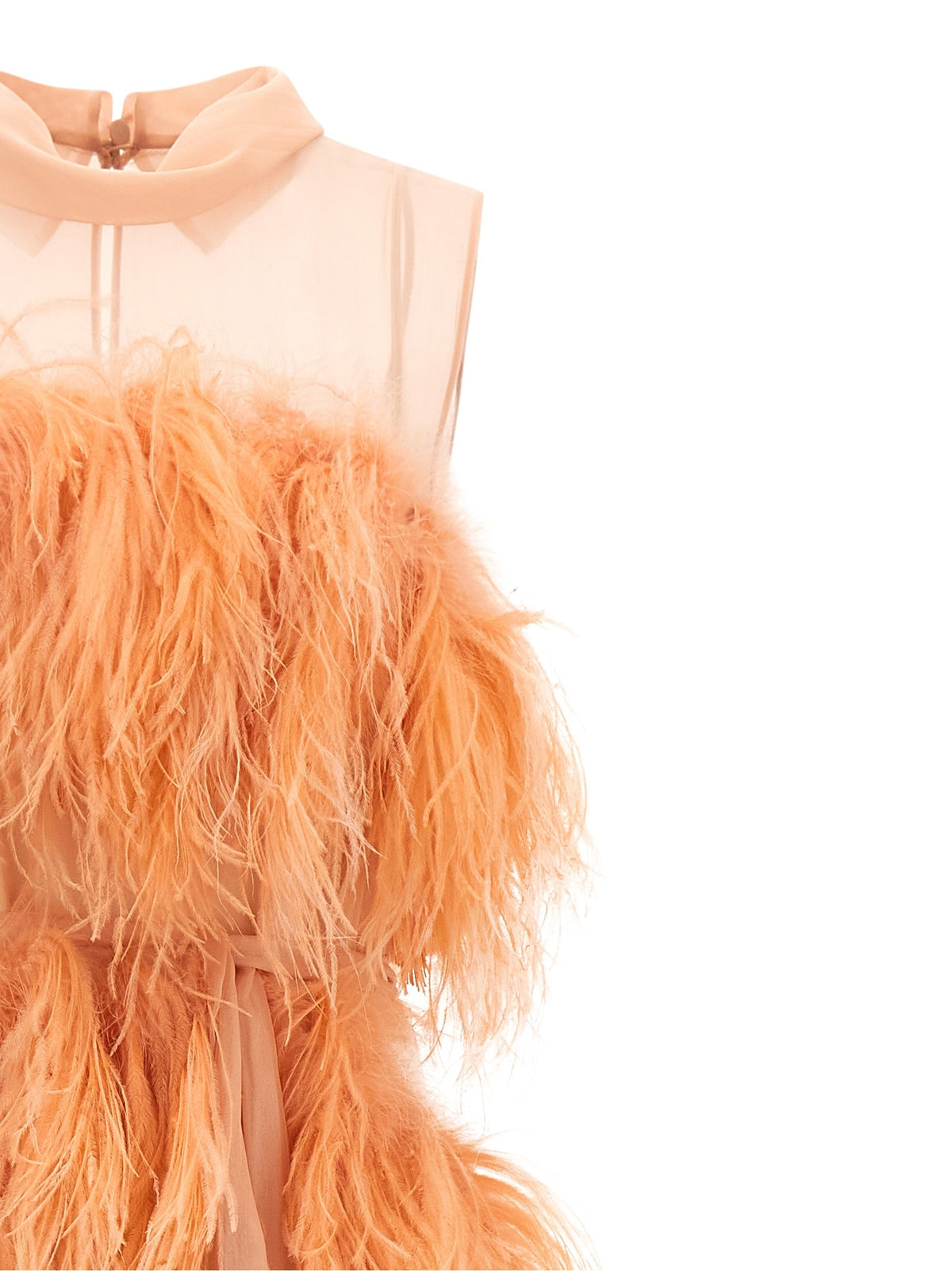 Chiffon and feather dress 3