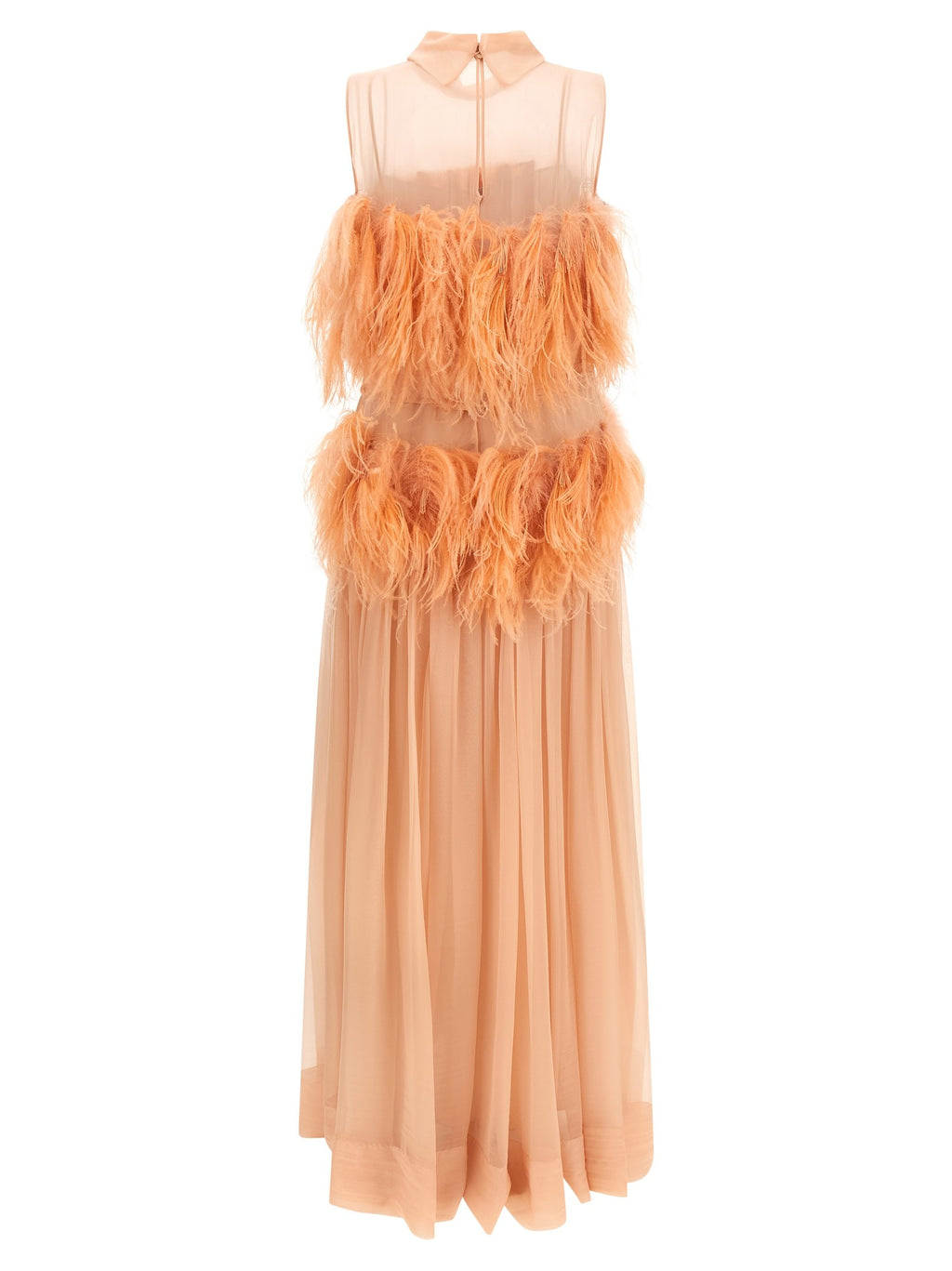 Chiffon and feather dress 2