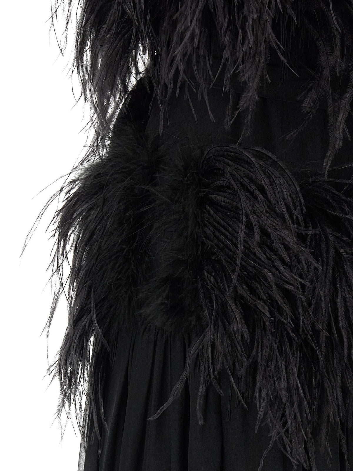 Chiffon and feather dress 4