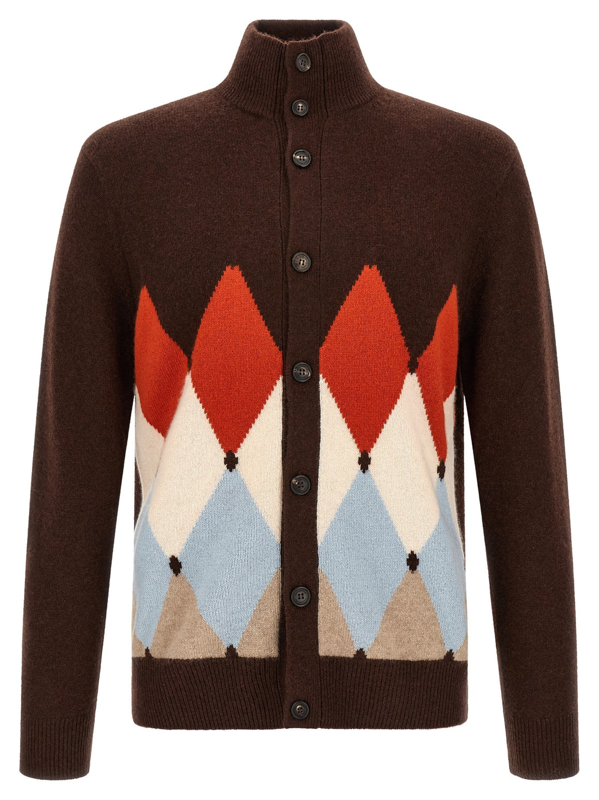 'Classic Diamond' diamond intarsia cardigan