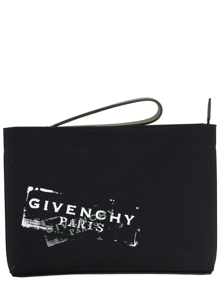 CLUTCH BAG WITH LOGO