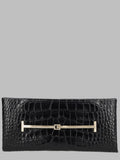Clutch in Pelle Effetto Coccodrillo