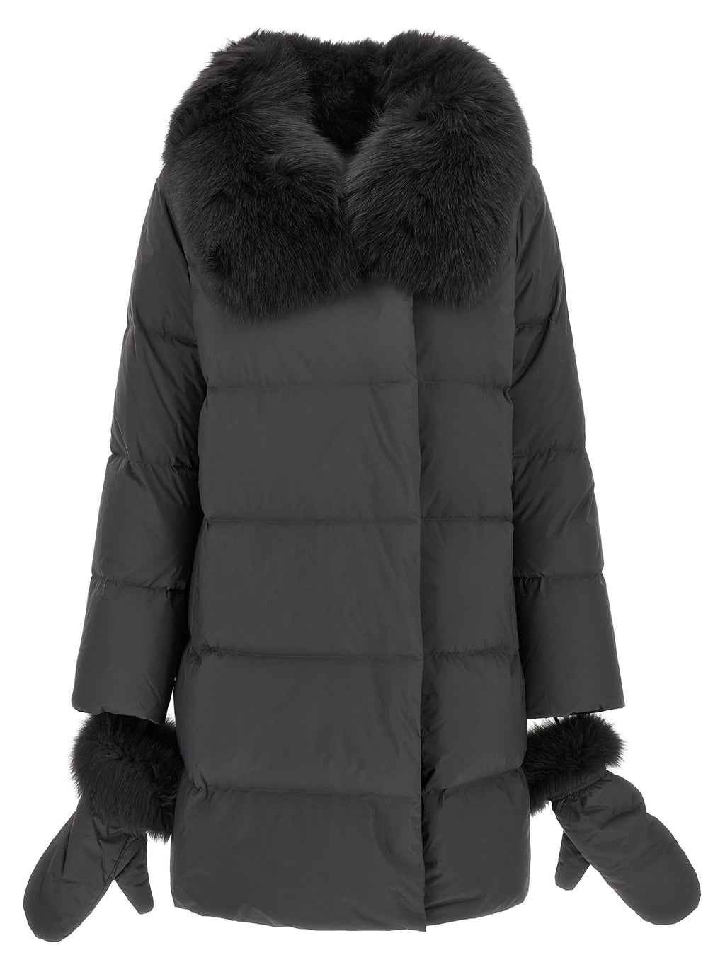 Coat with mittens