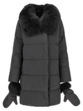 Coat with mittens