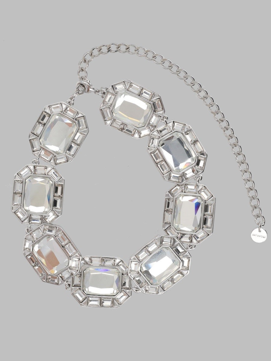 Collana Girocollo Con Maxi Cristalli