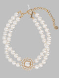 Collana Girocollo Con Perle E Cristalli