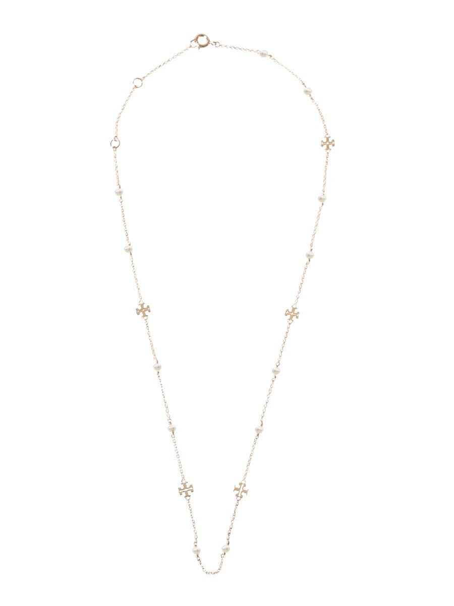 COLLANA "KIRA" CON LOGO E PERLE