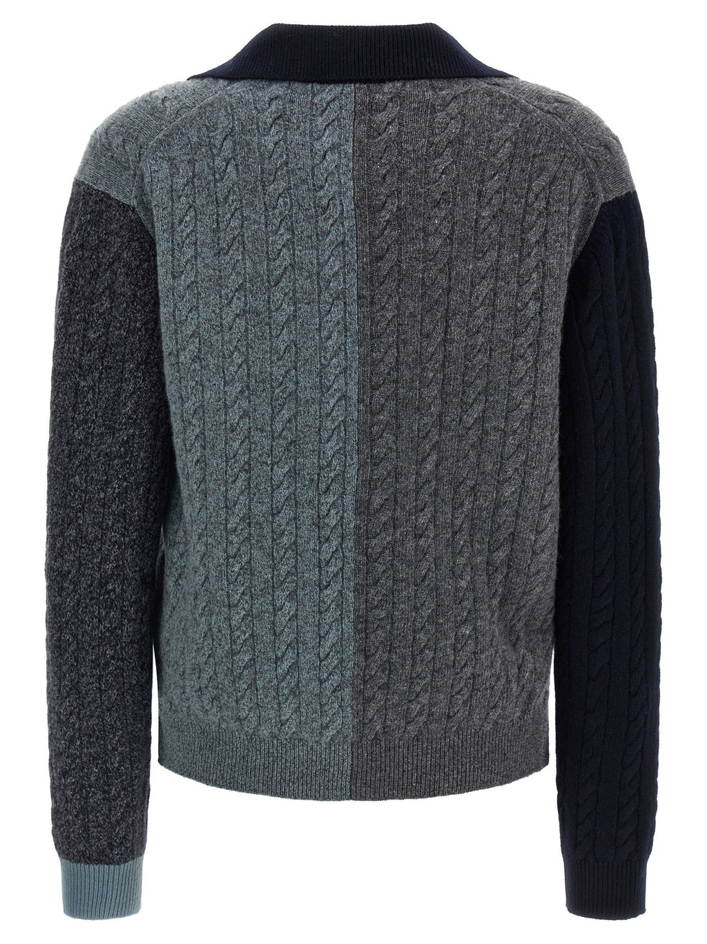 Color block braid sweater 2
