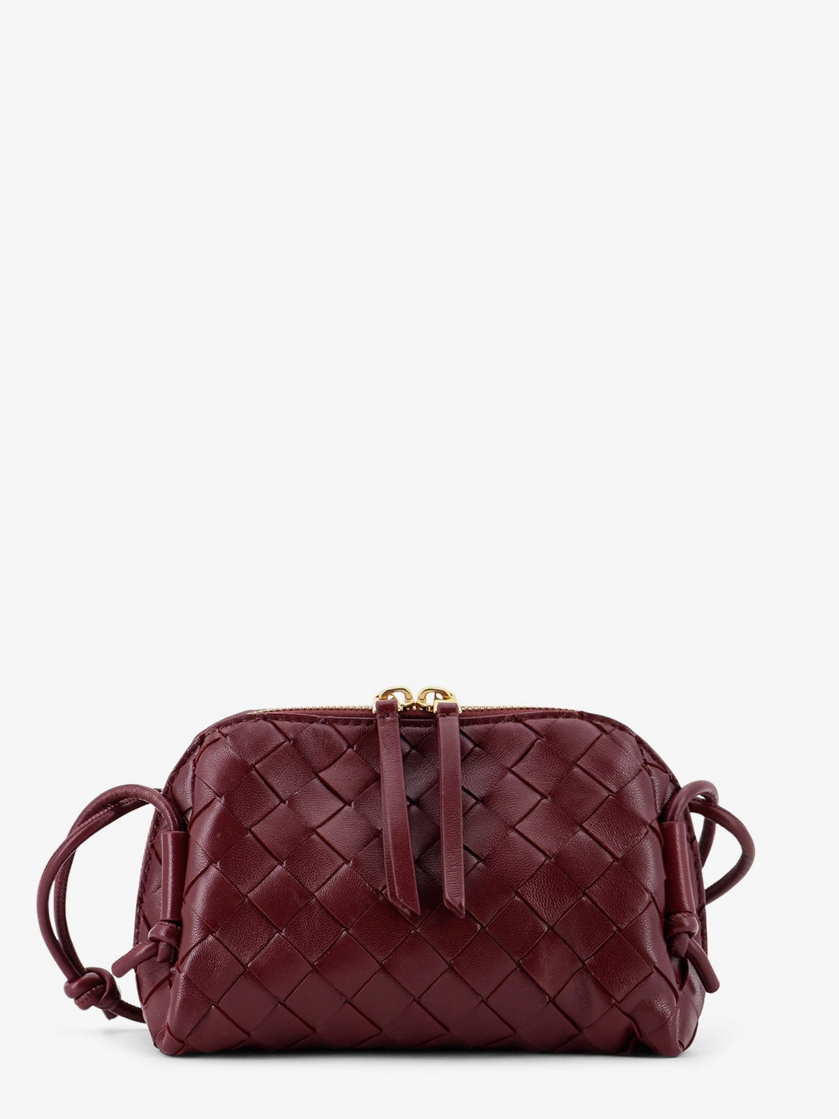 Concert Pouch leather shoulder bag with Intrecciato motif
