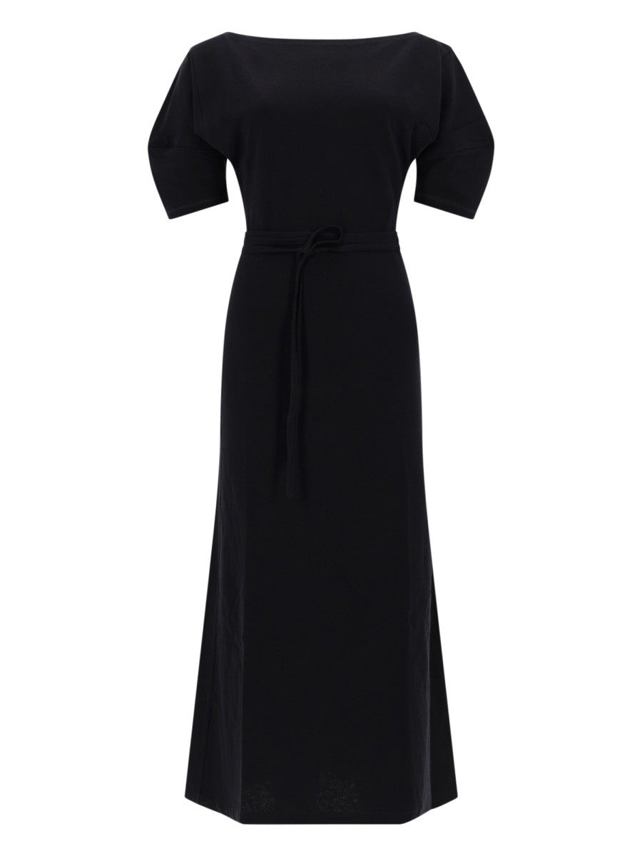 COTTON AND LINEN MIDI DRESS