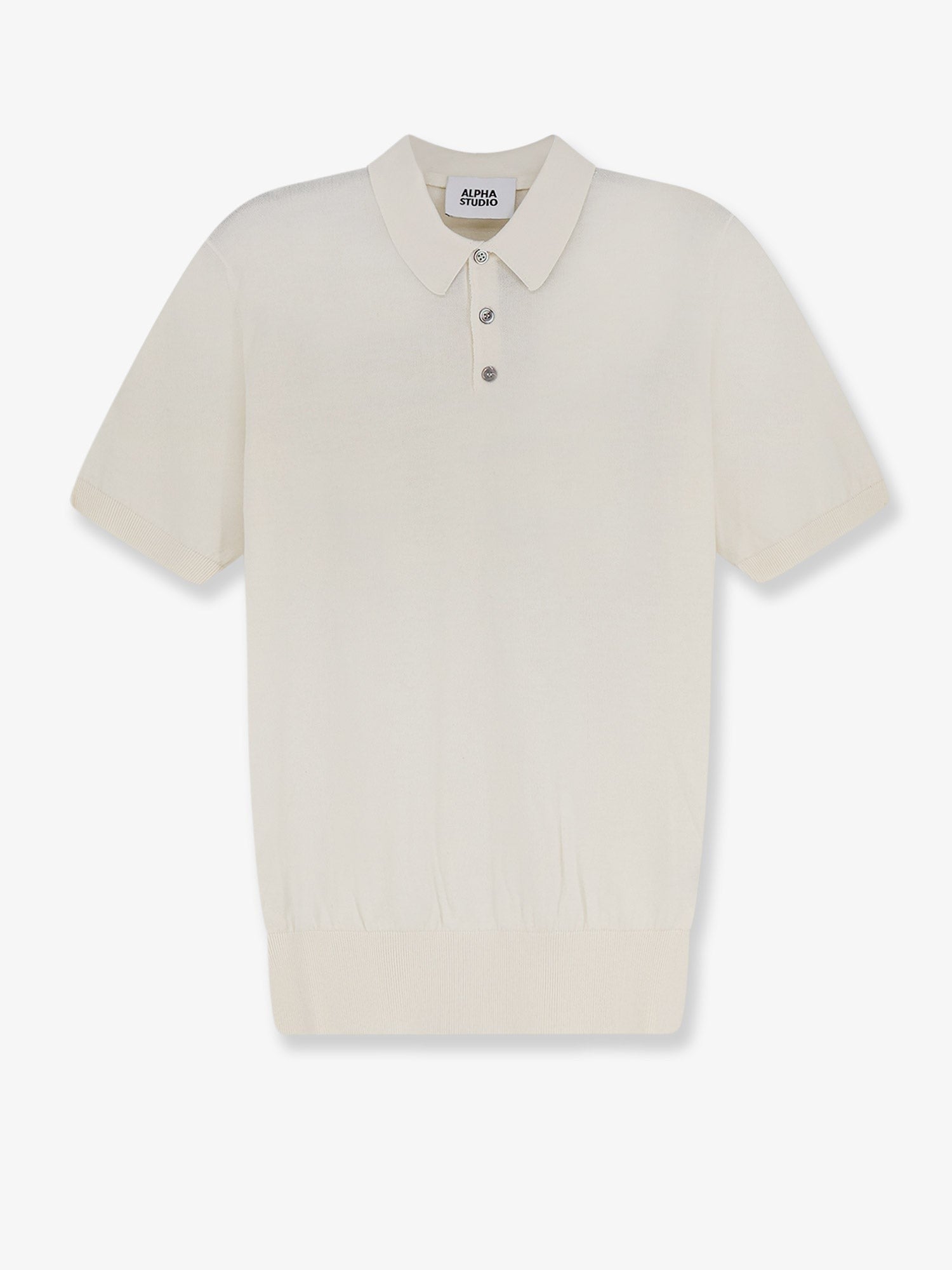 Cotton and silk blend polo shirt