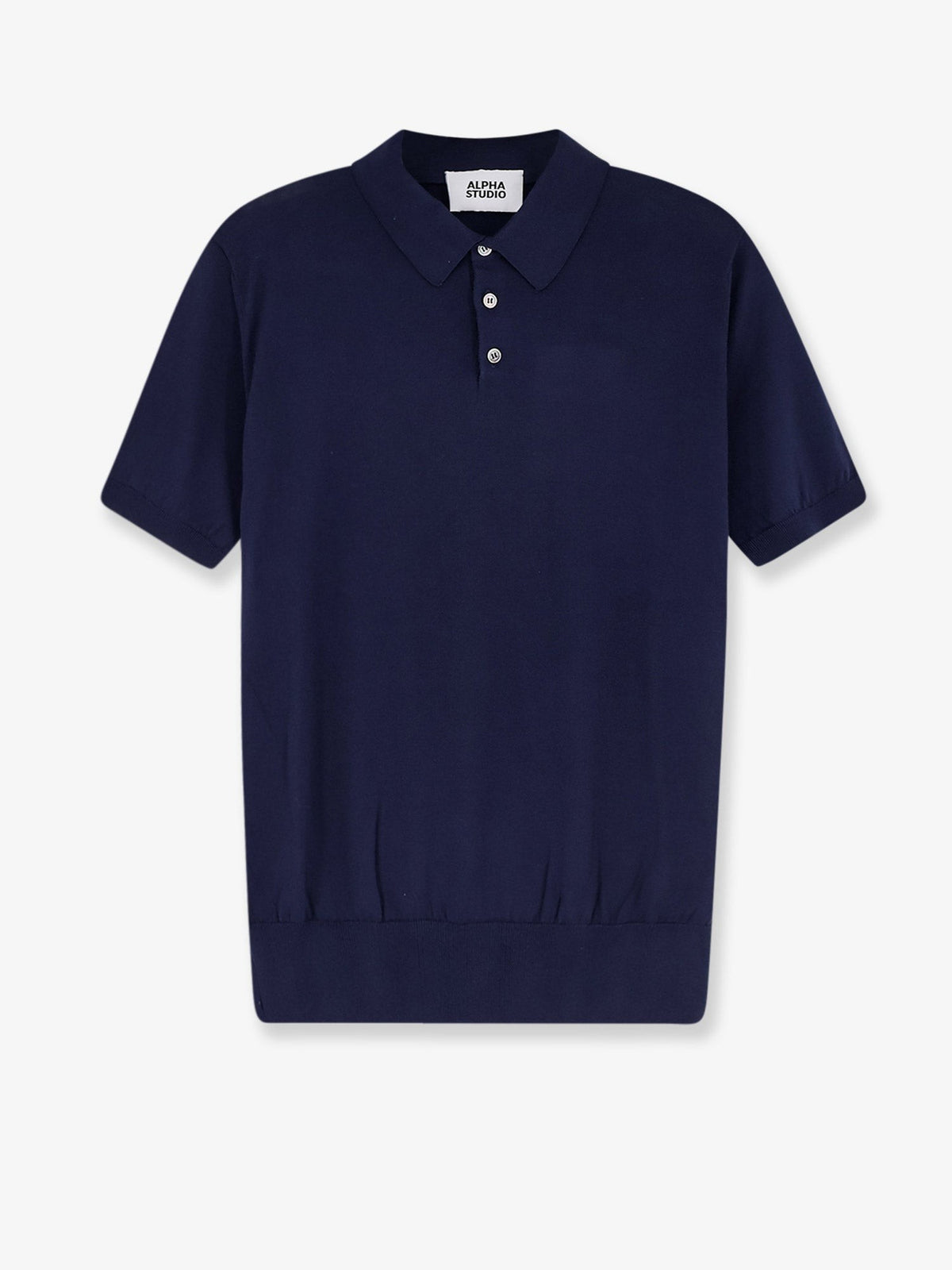 Cotton and silk blend polo shirt