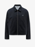 Cotton blend jacket with Logo embroidery