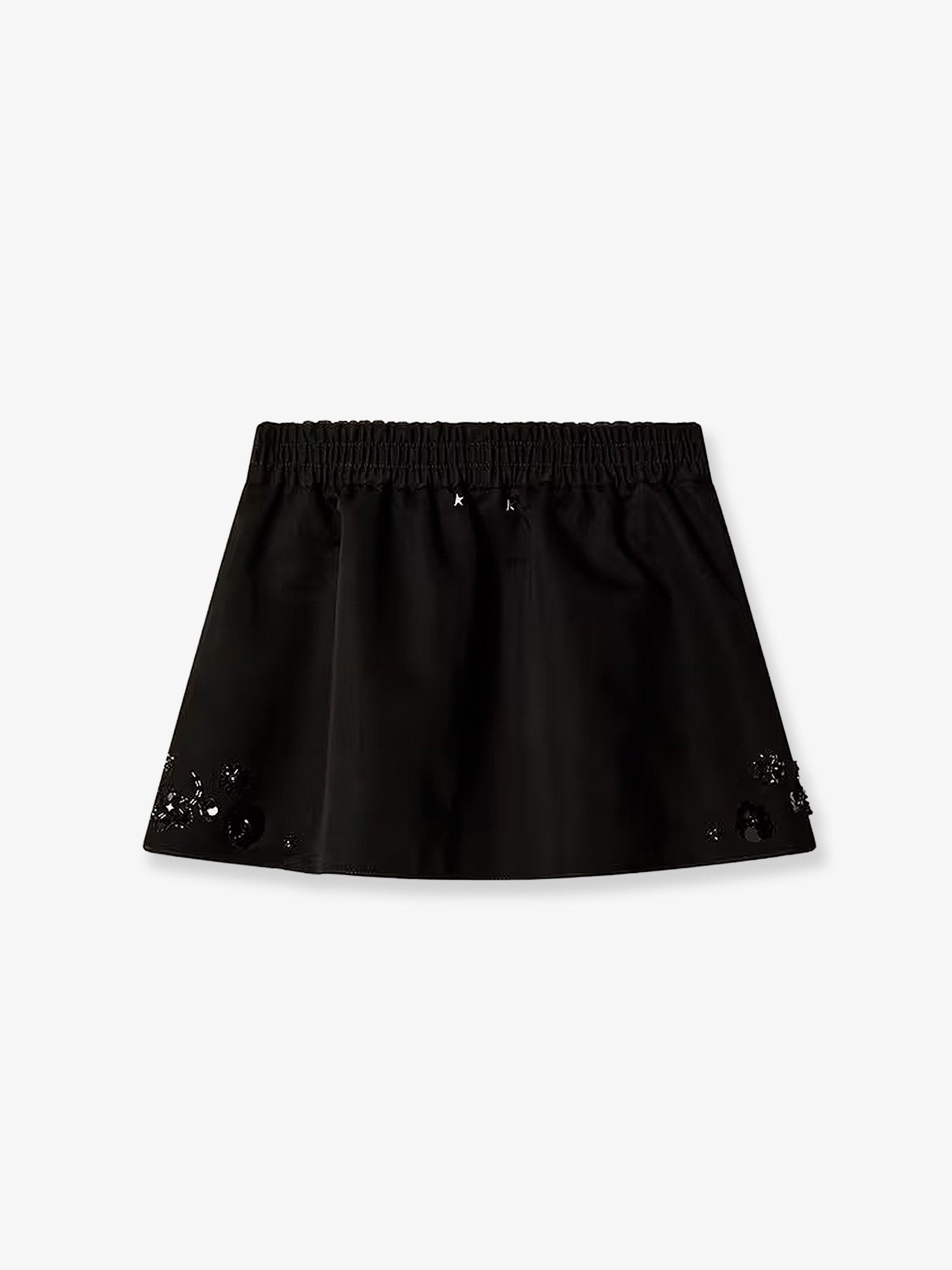 Cotton blend midi skirt with floral sequin and crystal details 5