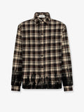 Cotton blend shirt with check pattern