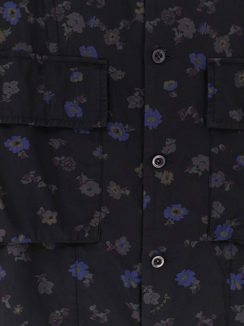 Cotton blend shirt with floral print 3