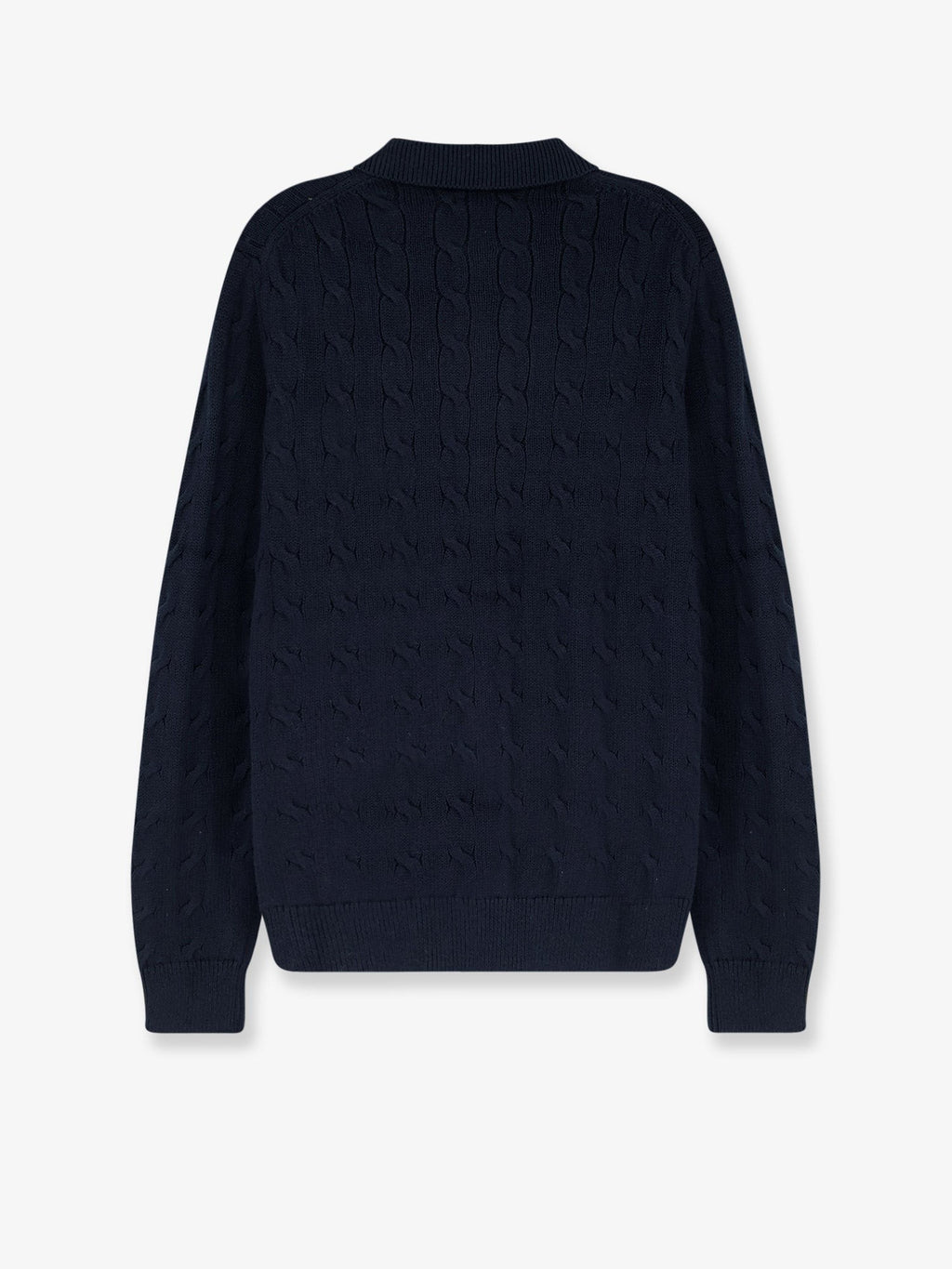 Cotton cardigan with braided knit 2