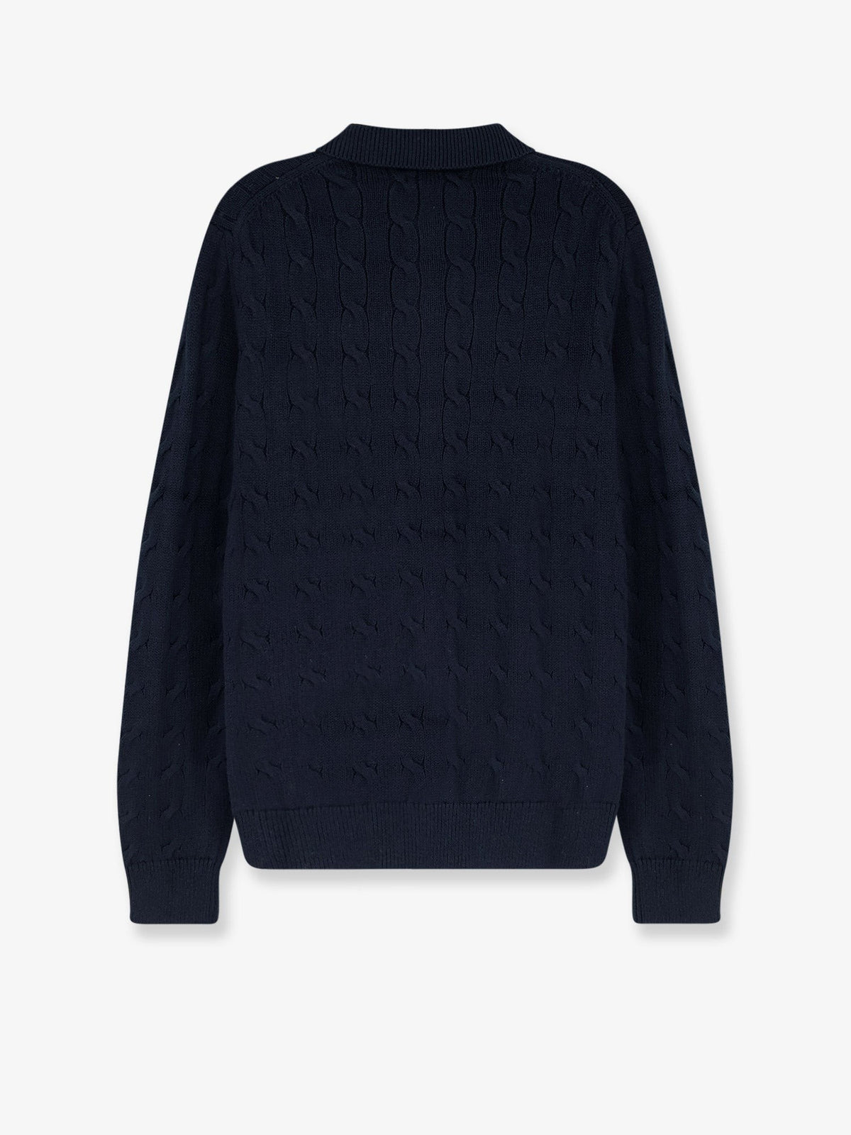 Cotton cardigan with braided knit 2
