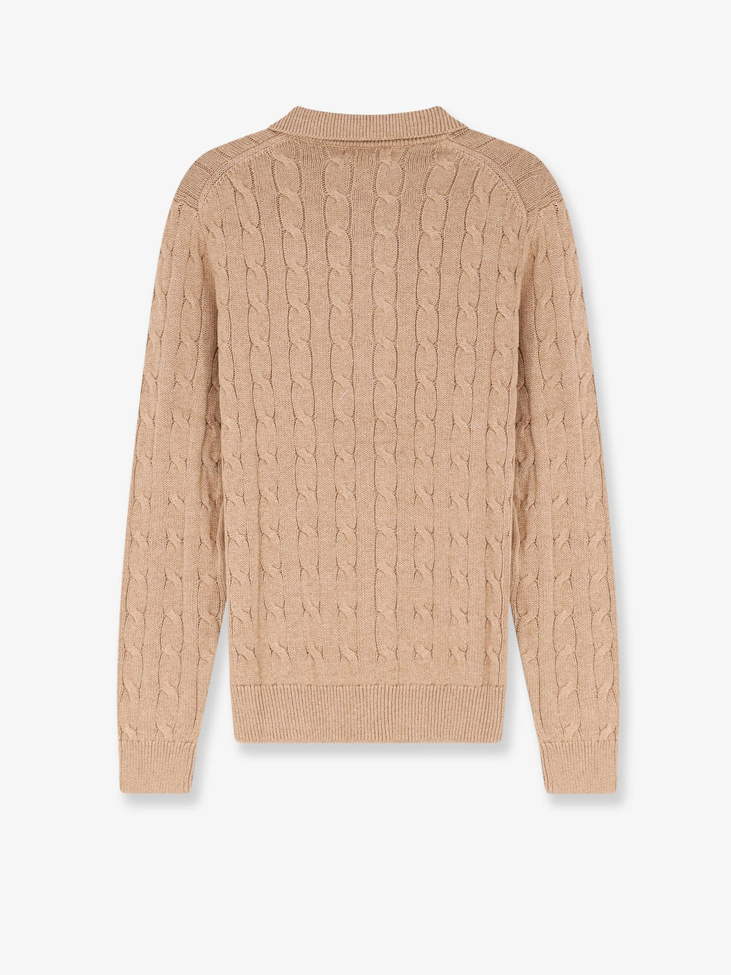 Cotton cardigan with braided knit 2