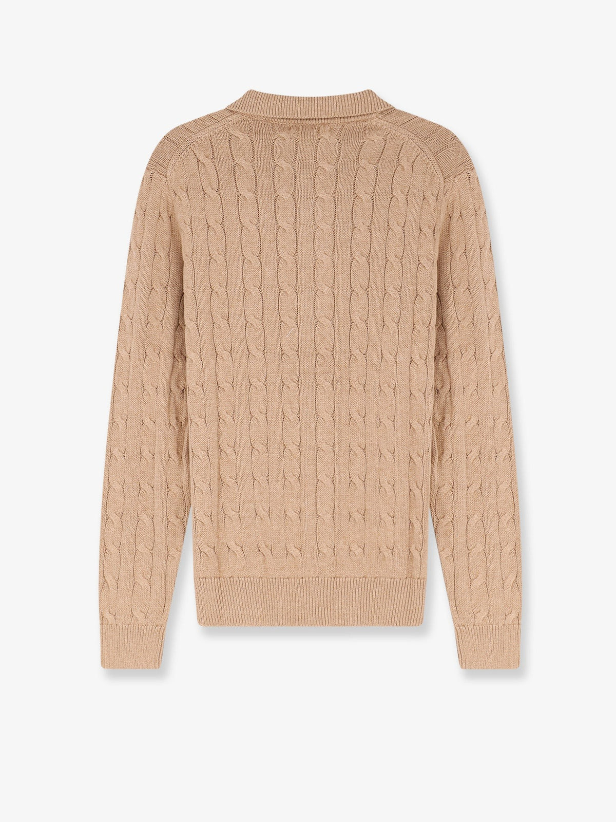 Cotton cardigan with braided knit 2