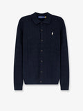 Cotton cardigan with braided knit