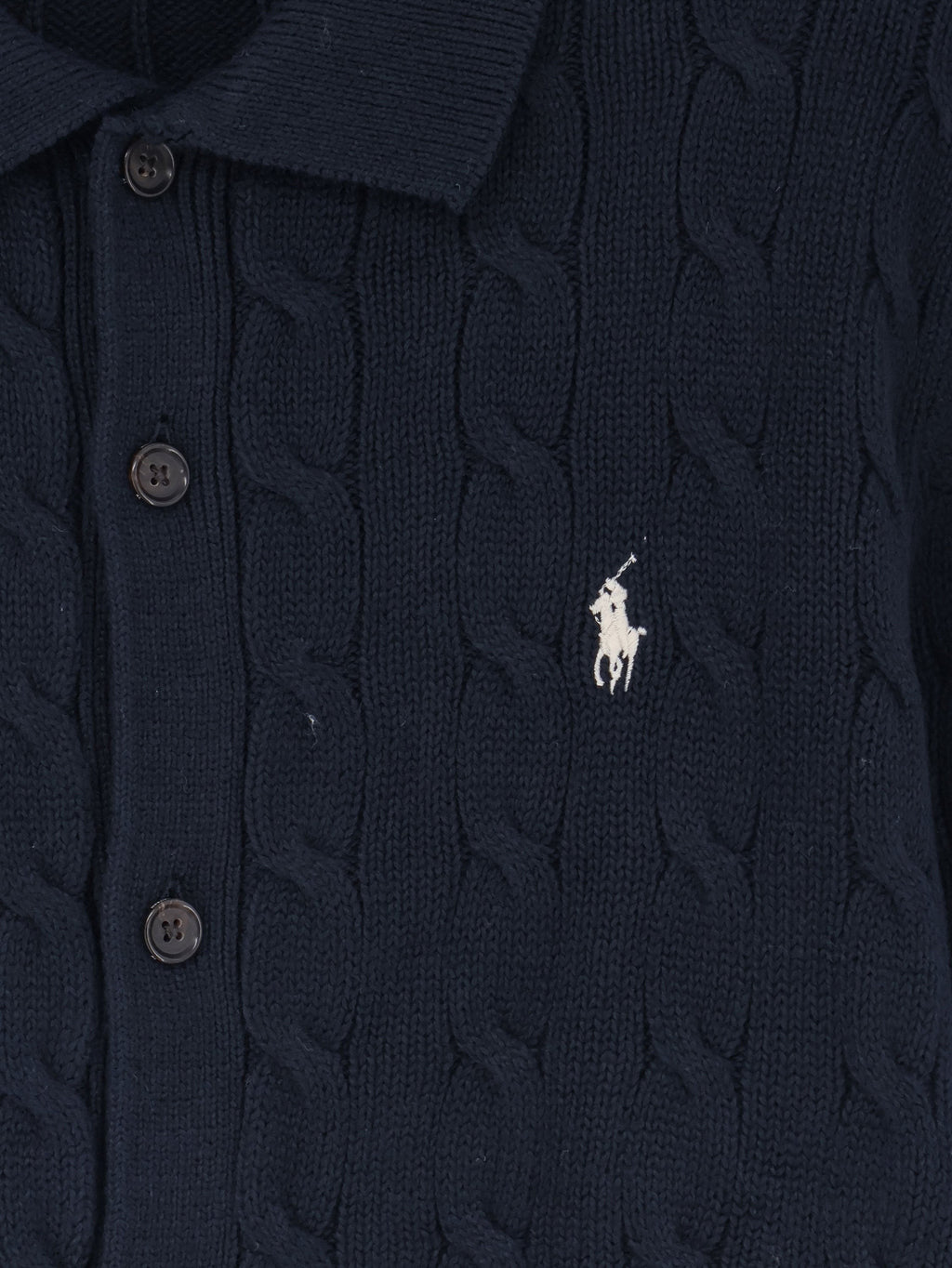 Cotton cardigan with braided knit 3