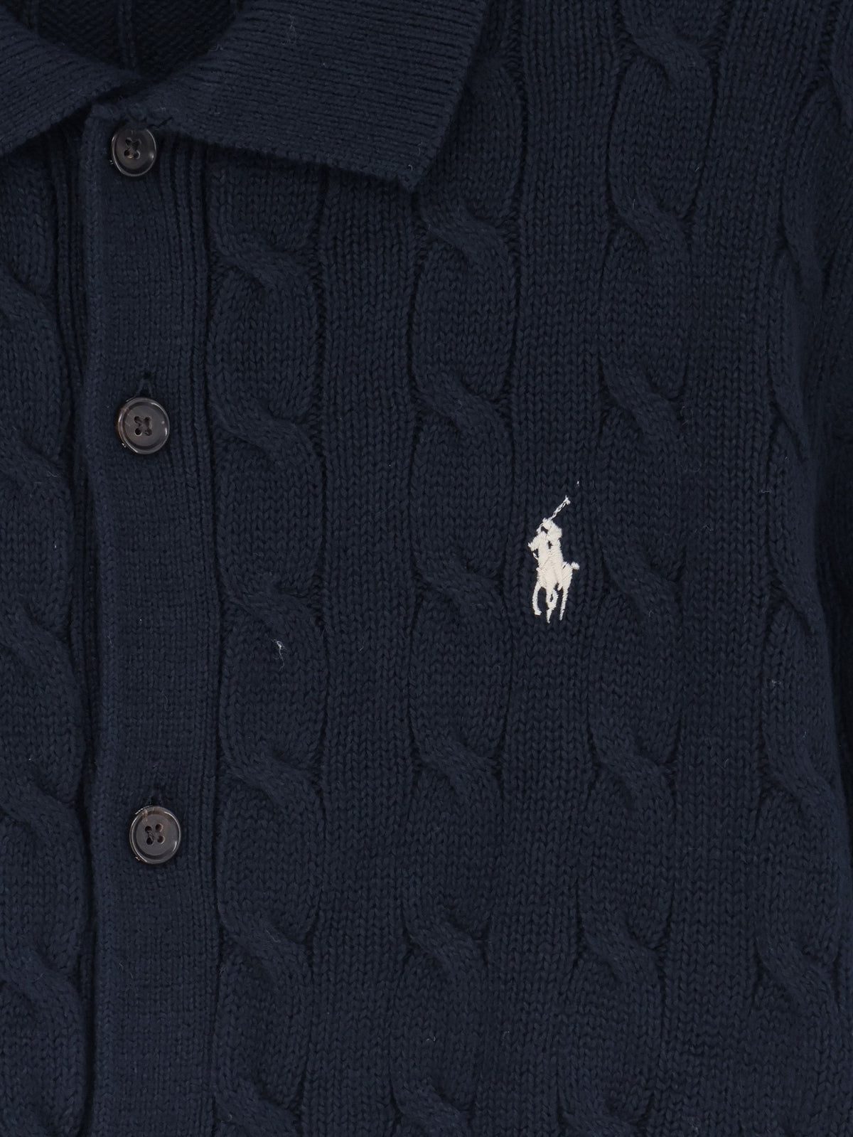 Cotton cardigan with braided knit 3