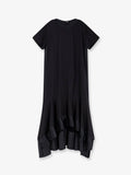 Cotton dress with pleated details