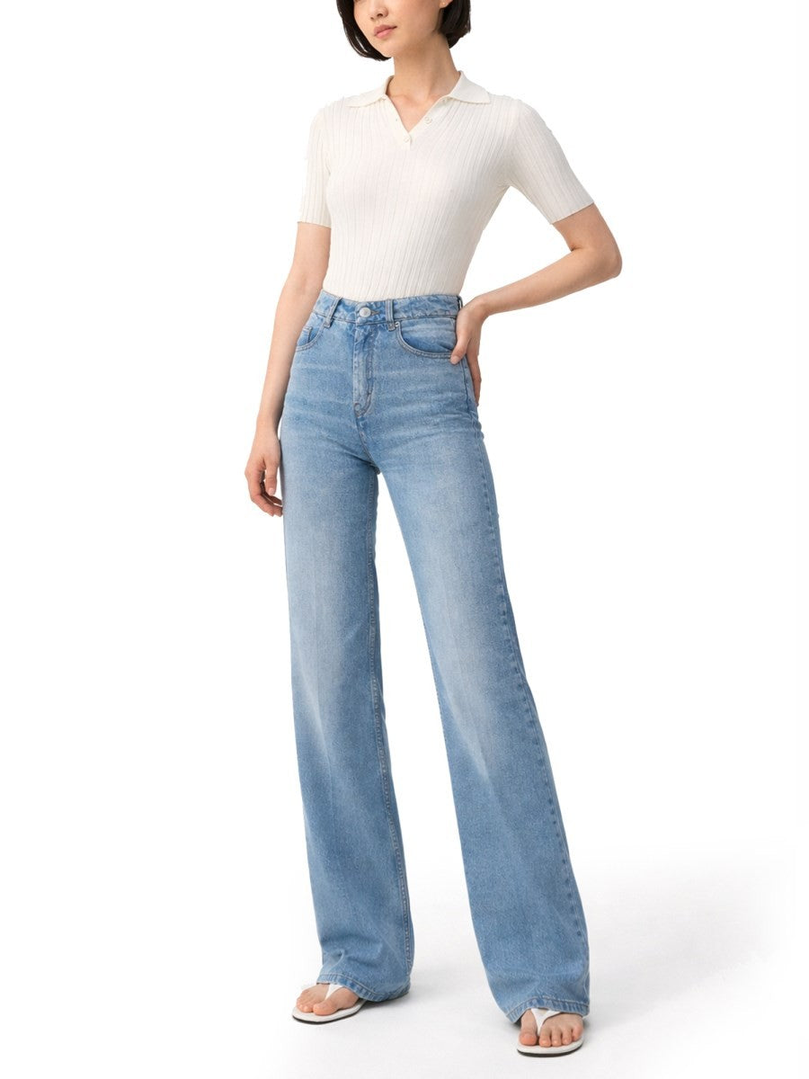 COTTON FLARED JEANS 2