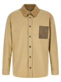 Cotton overshirt with tschino
