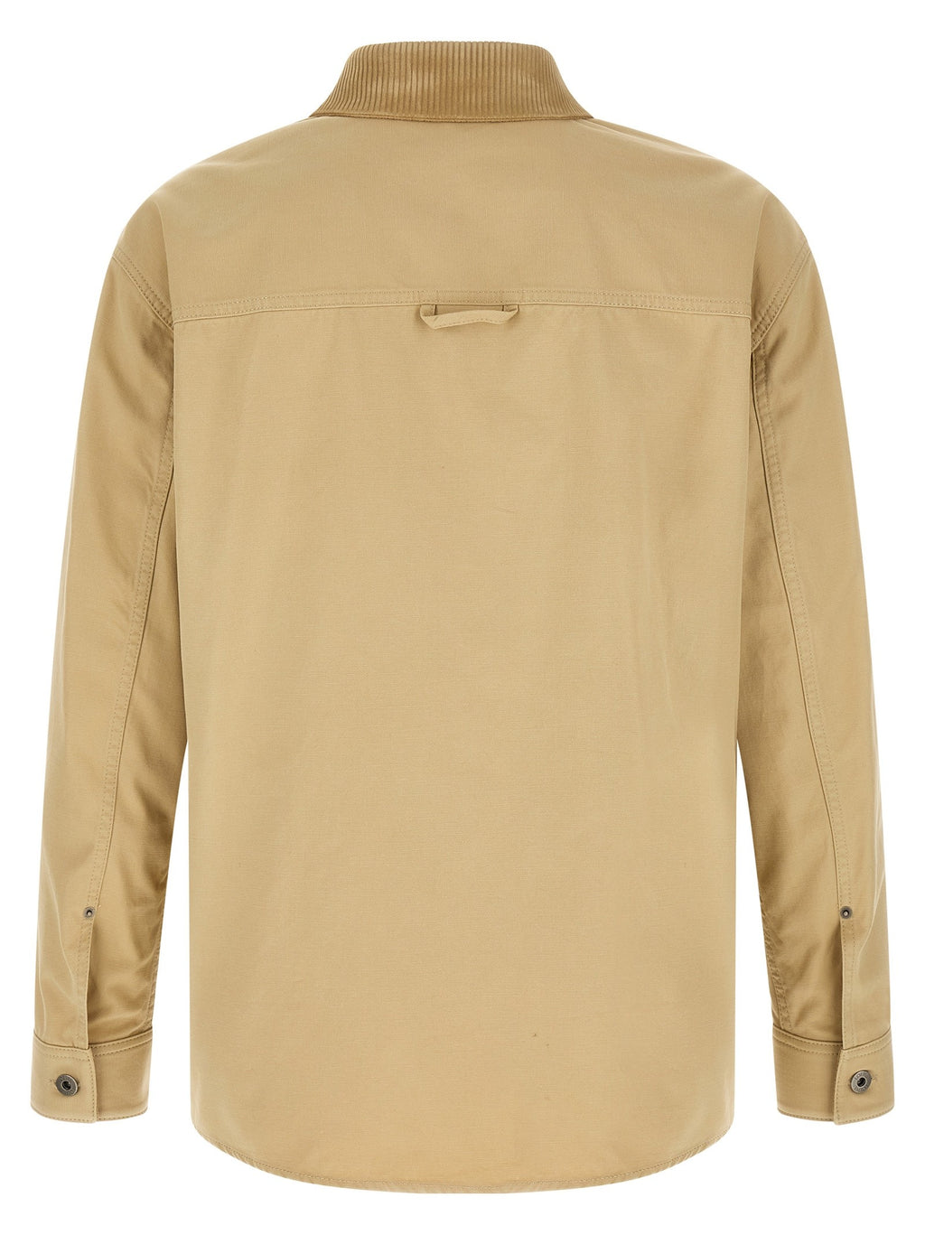 Cotton overshirt with tschino 2