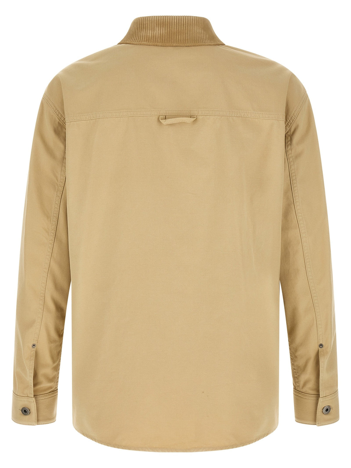 Cotton overshirt with tschino 2