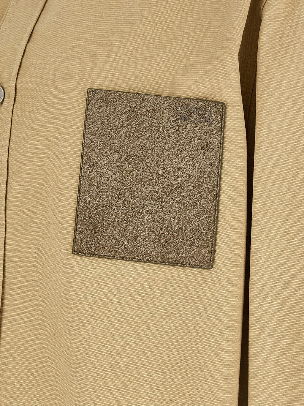 Cotton overshirt with tschino 5