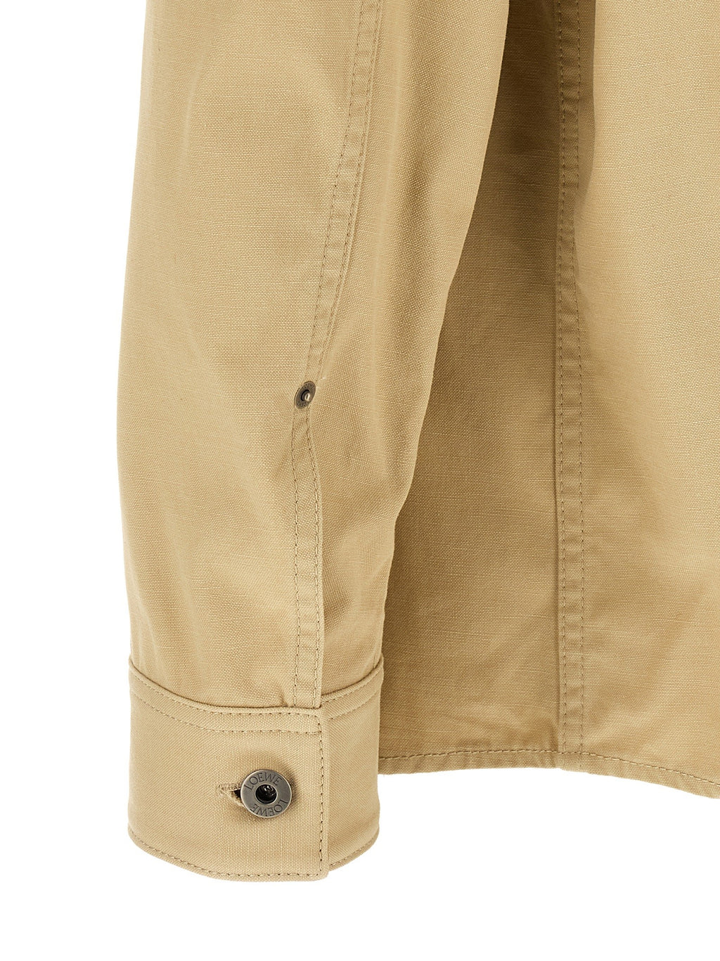 Cotton overshirt with tschino 4