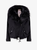 Cotton parka with faux fur lining