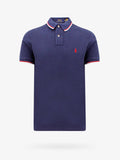 Cotton polo shirt with contrasting profiles