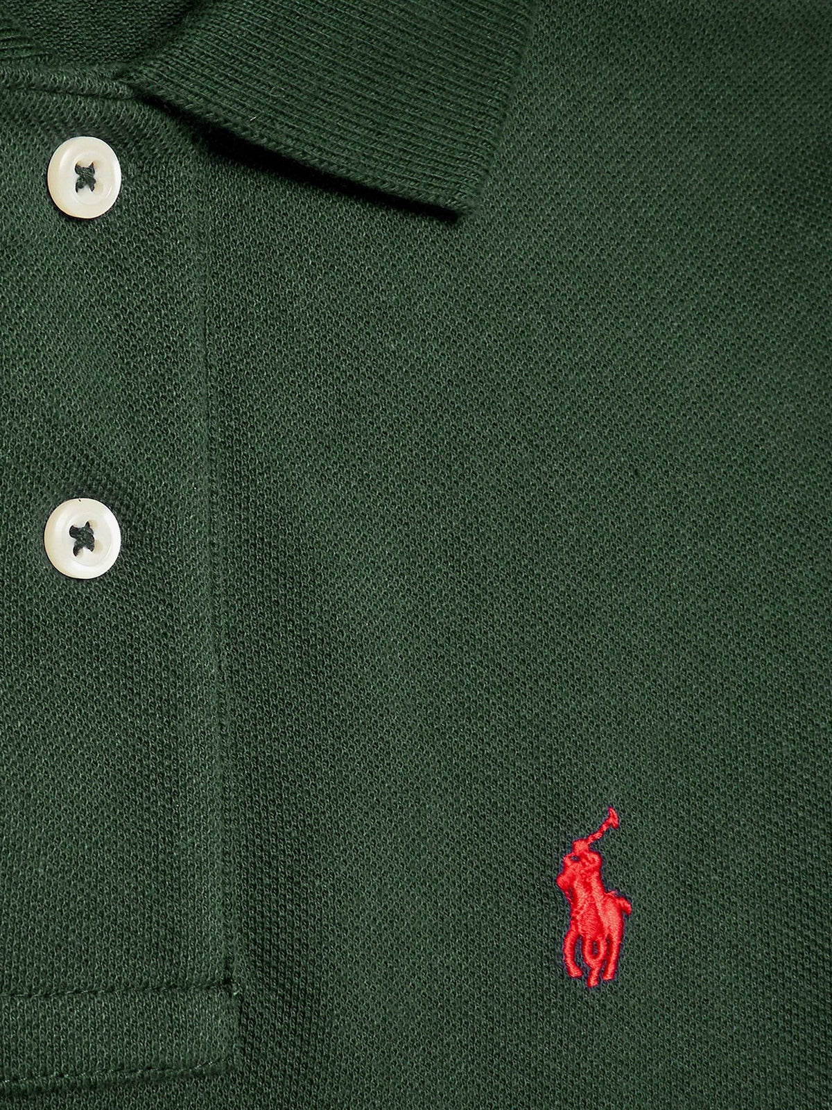 Cotton polo shirt with embroidered logo on the front 3