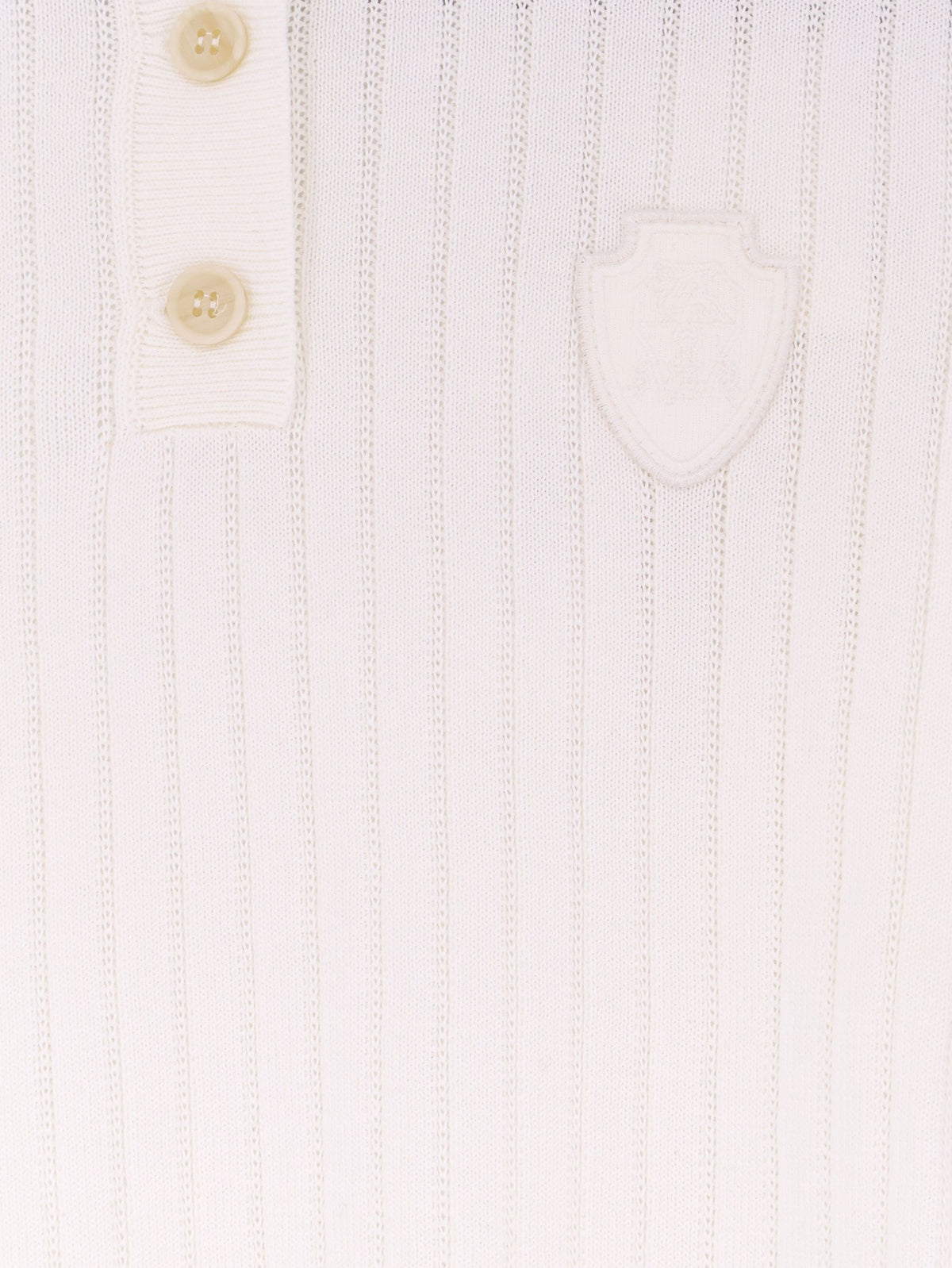 Cotton polo shirt with embroidered logo on the front 3