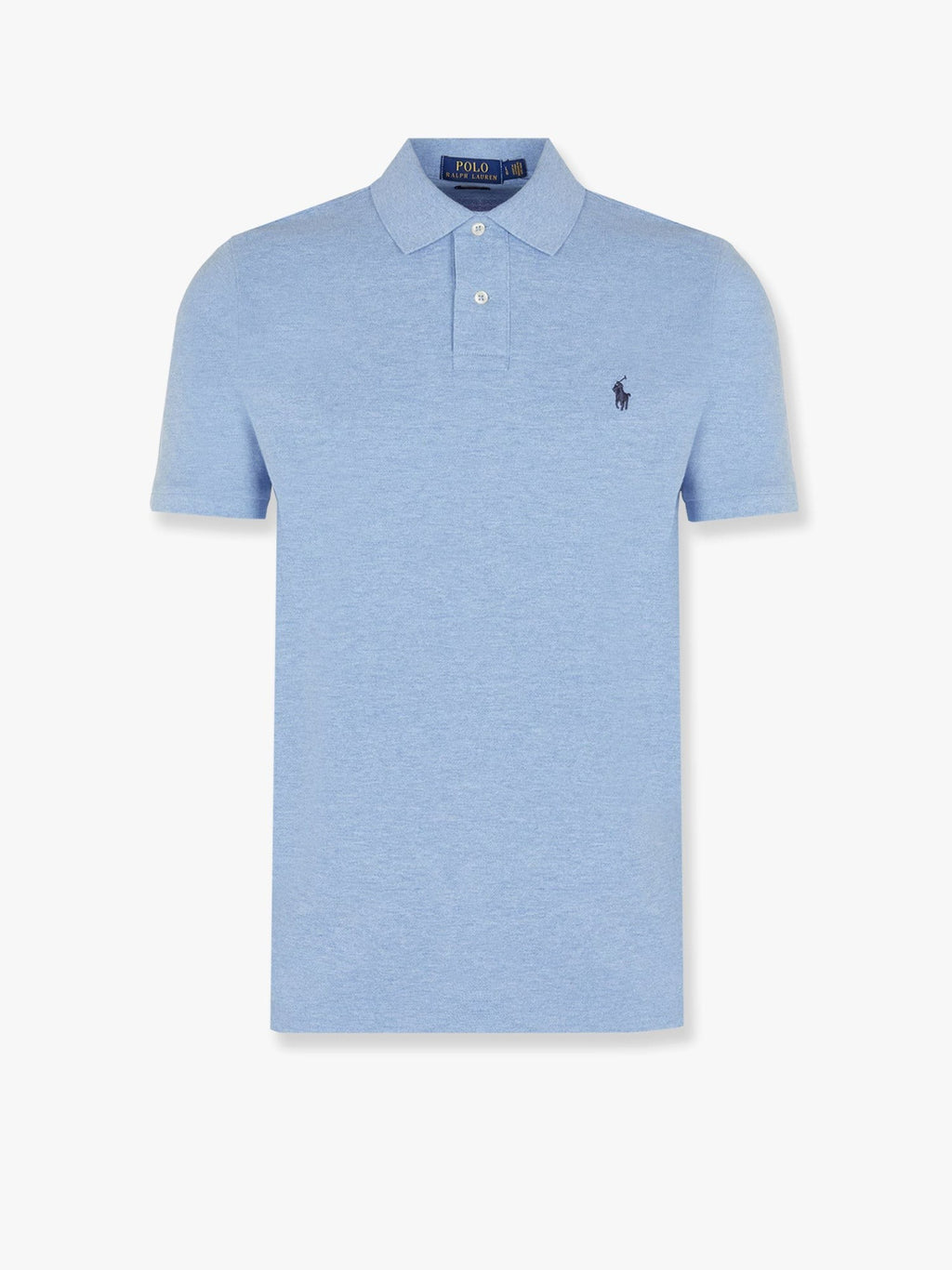 Cotton polo shirt with embroidered logo on the front