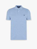 Cotton polo shirt with embroidered logo on the front